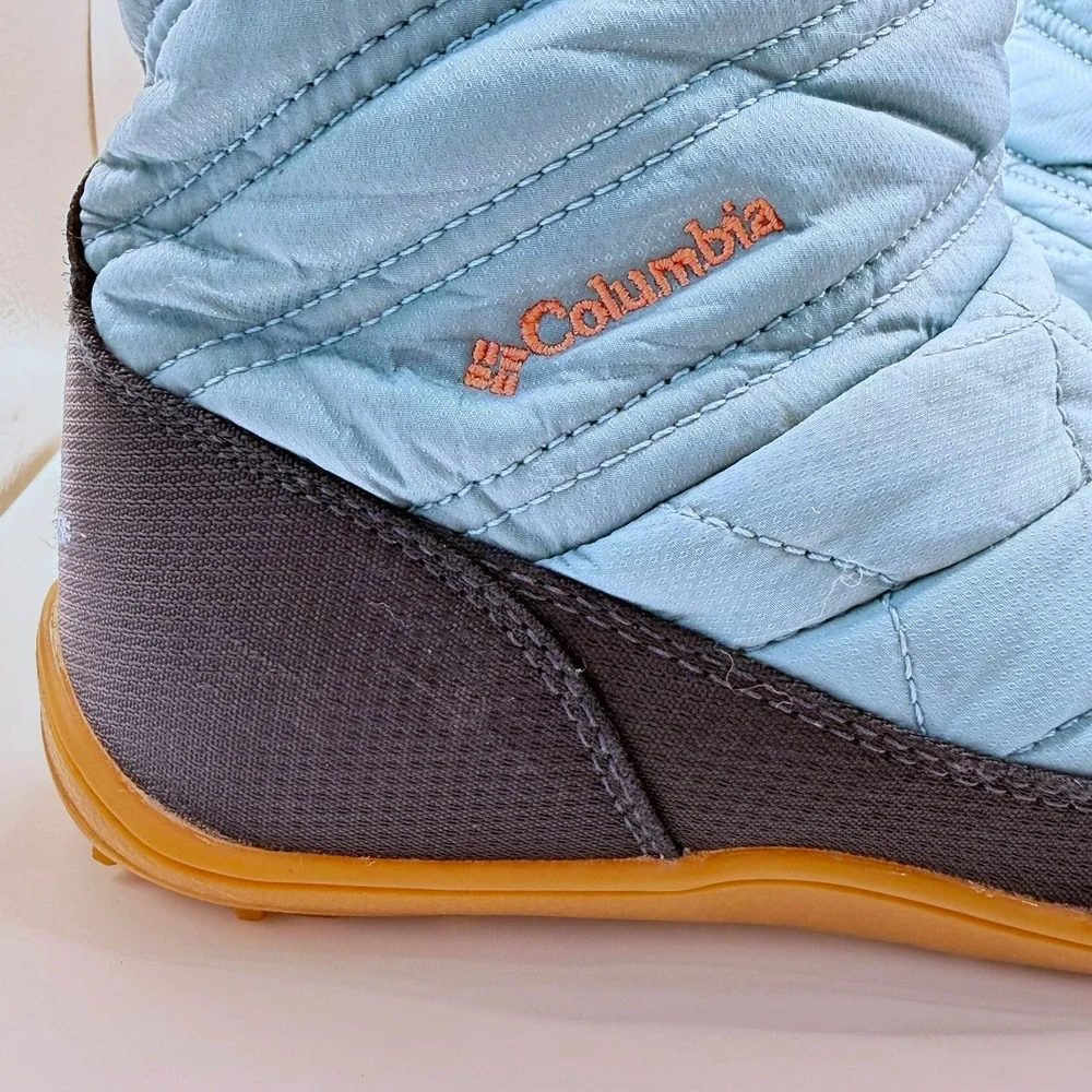 Columbia Minx Mid II Omni-Heat‎ Waterproof Blue Quilted Winter Boots Womens
